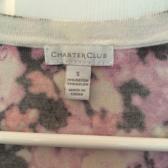 Charter Club Floral Cardigan Size s small pink - Picture 2 of 4